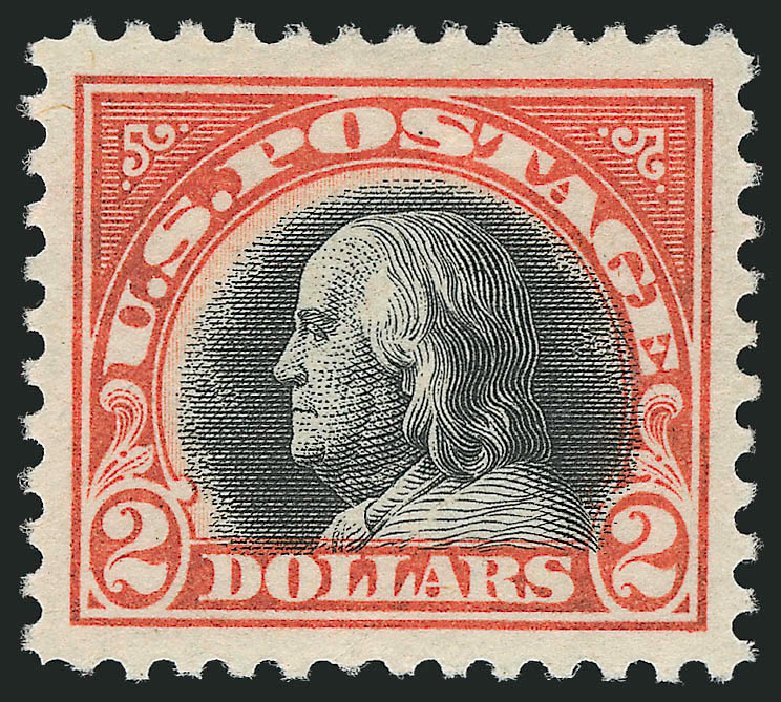 Values of US Stamp Scott Catalog # 523: US$2.00 1918 Franklin Perf 11. Robert Siegel Auction Galleries, Feb 2015, Sale 1093, Lot 484