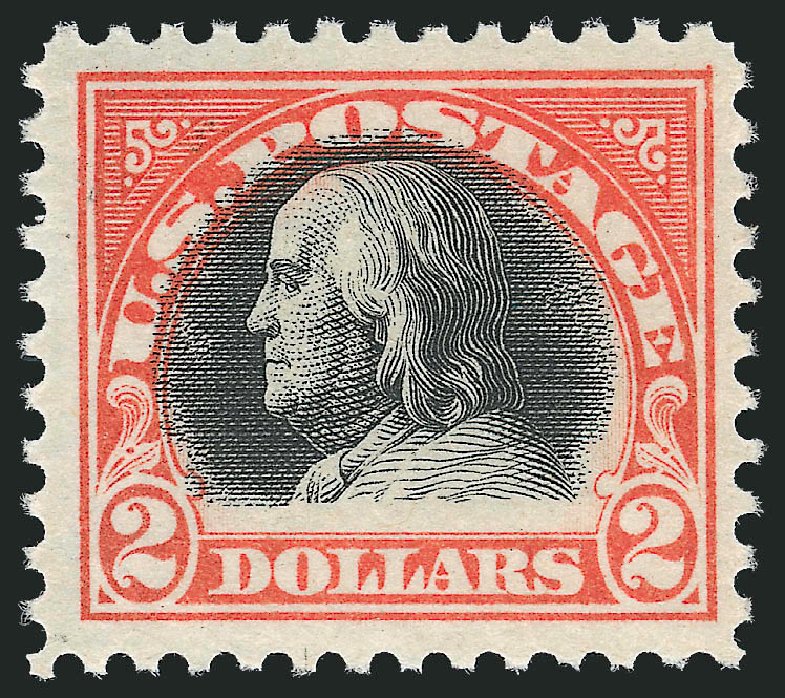 Prices of US Stamp Scott Catalog 523: 1918 US$2.00 Franklin Perf 11. Robert Siegel Auction Galleries, Mar 2011, Sale 1007, Lot 2805