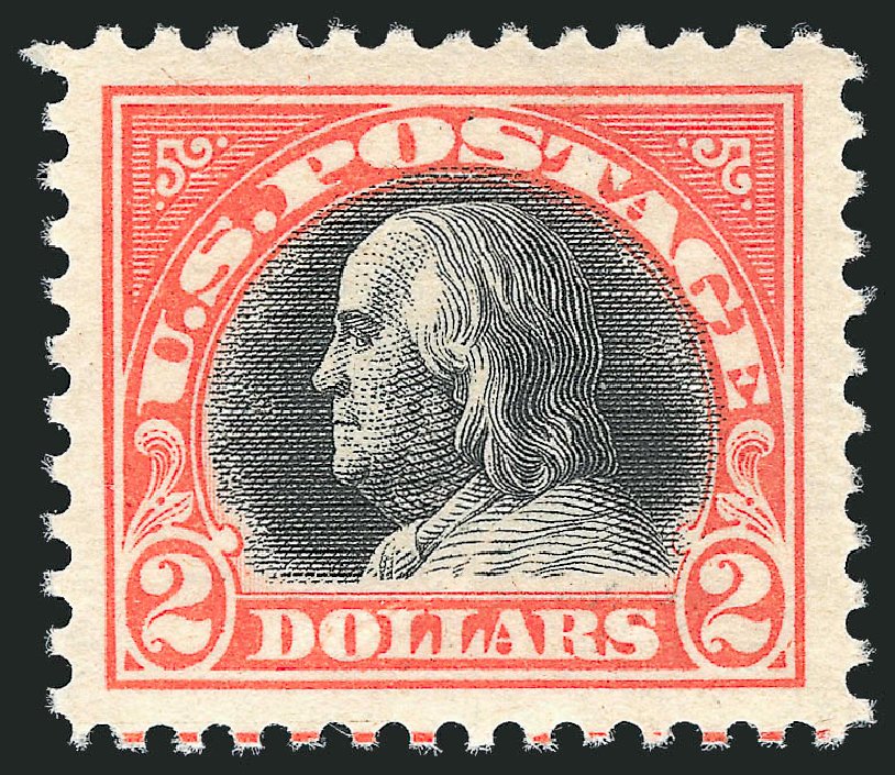 US Stamps Prices Scott Catalogue 523 - US$2.00 1918 Franklin Perf 11. Robert Siegel Auction Galleries, Jun 2011, Sale 1011, Lot 775