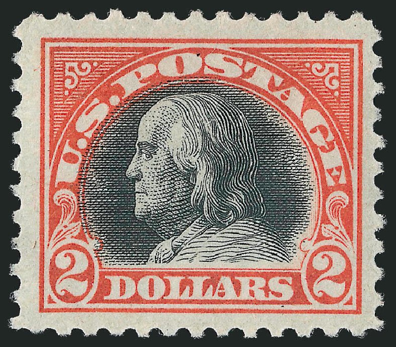 Cost of US Stamp Scott Catalogue # 523 - 1918 US$2.00 Franklin Perf 11. Robert Siegel Auction Galleries, May 2013, Sale 1044, Lot 305