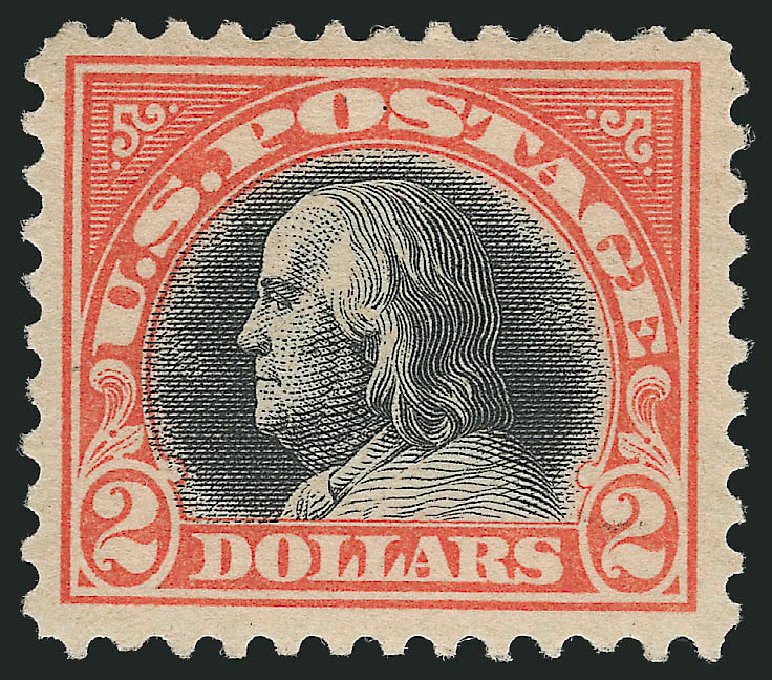 US Stamps Values Scott Catalog #523 - US$2.00 1918 Franklin Perf 11. Robert Siegel Auction Galleries, Apr 2014, Sale 1068, Lot 305
