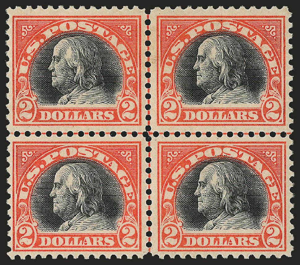 Price of US Stamp Scott Catalog # 523 - 1918 US$2.00 Franklin Perf 11. Robert Siegel Auction Galleries, Sep 2008, Sale 962, Lot 2795