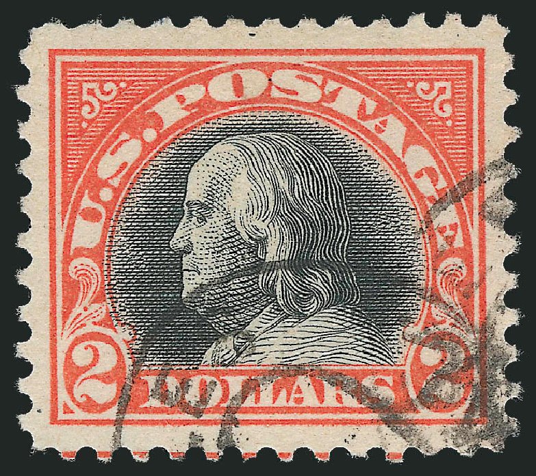 US Stamp Price Scott Catalog # 523: 1918 US$2.00 Franklin Perf 11. Robert Siegel Auction Galleries, Dec 2012, Sale 1037, Lot 2102