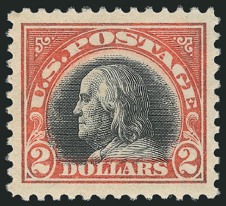 Price of US Stamp Scott Cat. # 523: 1918 US$2.00 Franklin Perf 11. Robert Siegel Auction Galleries, Nov 2013, Sale 1061, Lot 3982