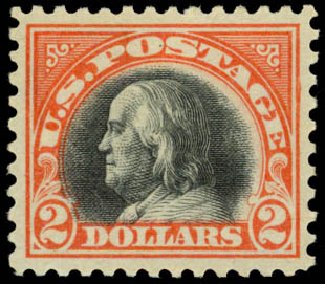 US Stamps Price Scott Catalogue # 523 - US$2.00 1918 Franklin Perf 11. Daniel Kelleher Auctions, May 2014, Sale 652, Lot 723