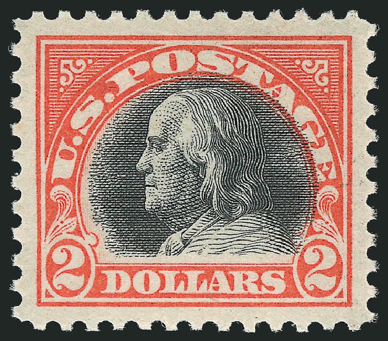 US Stamp Value Scott Catalog # 523 - 1918 US$2.00 Franklin Perf 11. Robert Siegel Auction Galleries, Mar 2011, Sale 1007, Lot 2803