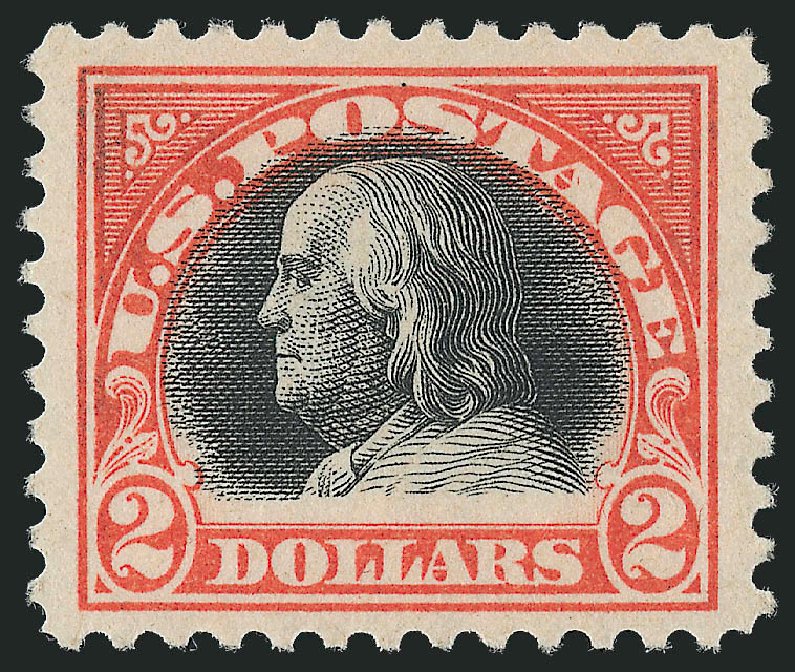 Costs of US Stamps Scott # 523 - 1918 US$2.00 Franklin Perf 11. Robert Siegel Auction Galleries, Nov 2013, Sale 1061, Lot 3983