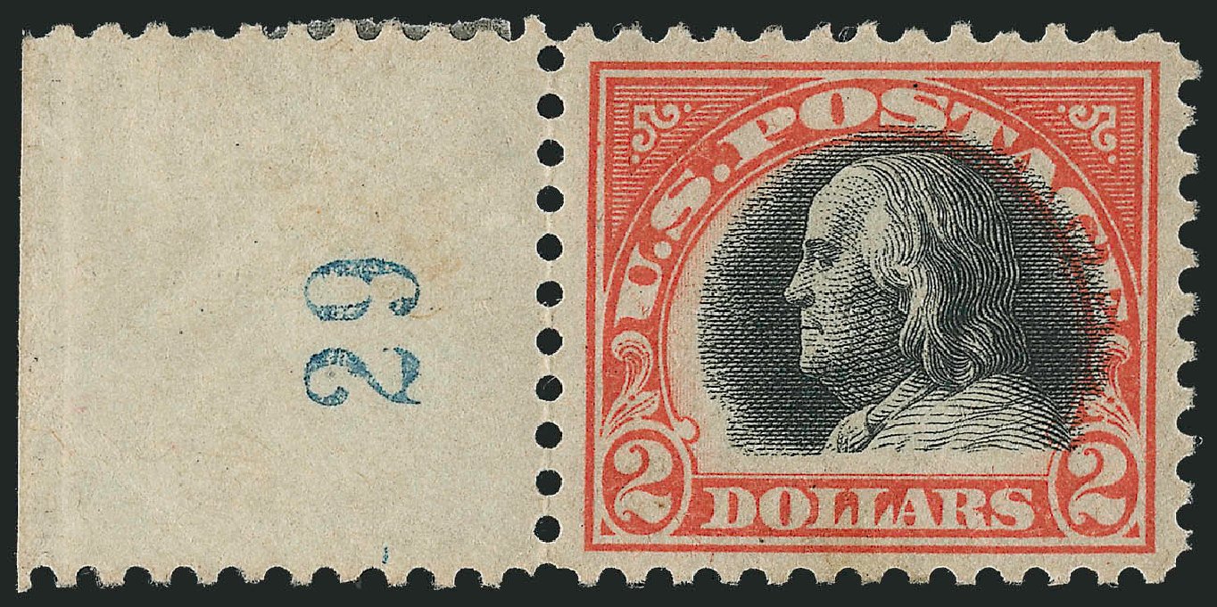 US Stamps Values Scott Catalogue # 523 - 1918 US$2.00 Franklin Perf 11. Robert Siegel Auction Galleries, Mar 2011, Sale 1007, Lot 2806