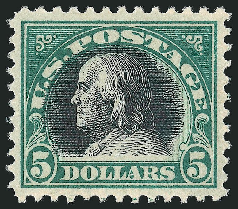 Value of US Stamps Scott Catalog #524: US$5.00 1918 Franklin Perf 11. Robert Siegel Auction Galleries, Dec 2014, Sale 1090, Lot 1568