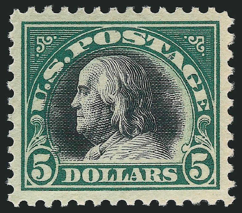 Prices of US Stamps Scott Catalog # 524: US$5.00 1918 Franklin Perf 11. Robert Siegel Auction Galleries, Mar 2014, Sale 1067, Lot 1599