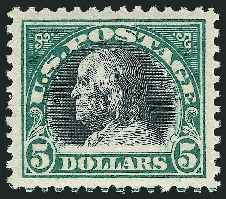 Price of US Stamps Scott #524 - 1918 US$5.00 Franklin Perf 11. Robert Siegel Auction Galleries, Mar 2013, Sale 1040, Lot 1920