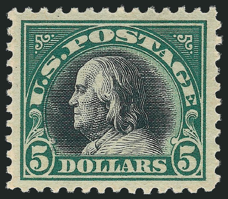 Value of US Stamps Scott Catalog # 524: US$5.00 1918 Franklin Perf 11. Robert Siegel Auction Galleries, Oct 2011, Sale 1014, Lot 2026