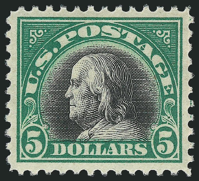 Value of US Stamps Scott Catalog # 524: US$5.00 1918 Franklin Perf 11. Robert Siegel Auction Galleries, May 2013, Sale 1044, Lot 306