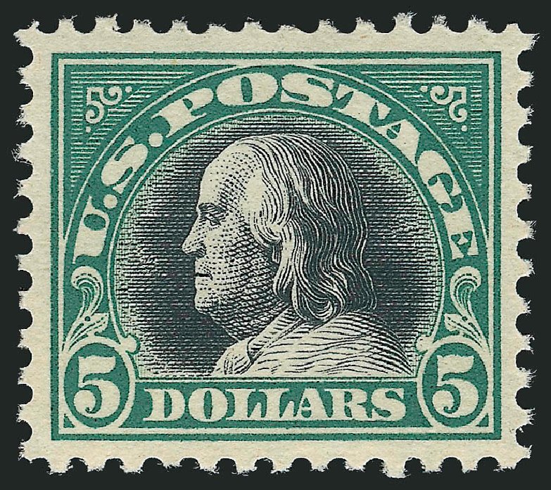 Price of US Stamps Scott Catalog # 524: US$5.00 1918 Franklin Perf 11. Robert Siegel Auction Galleries, Sep 2014, Sale 1078, Lot 576