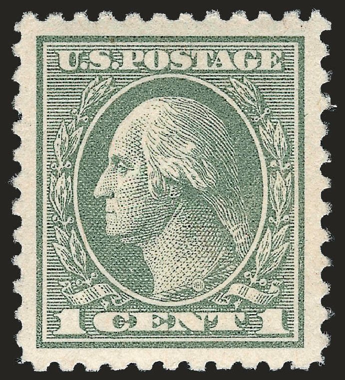 Values of US Stamp Scott Catalogue 525 - 1c 1918 Washington Offset Perf 11. Robert Siegel Auction Galleries, Jun 2009, Sale 975, Lot 1947