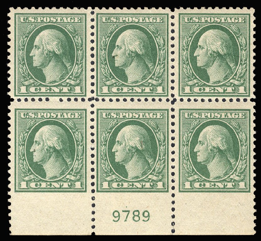 Prices of US Stamps Scott Catalog #525 - 1c 1918 Washington Offset Perf 11. Cherrystone Auctions, Jan 2009, Sale 200901, Lot 228