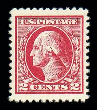 Values of US Stamp Scott # 526 - 2c 1920 Washington Offset Perf 11. Matthew Bennett International, Dec 2007, Sale 325, Lot 2193