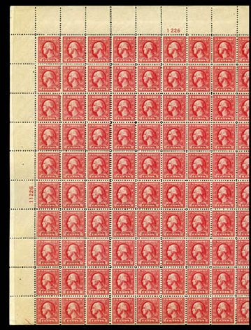 Cost of US Stamps Scott #527 - 2c 1920 Washington Offset Perf 11. Harmer-Schau Auction Galleries, Feb 2012, Sale 92, Lot 1188