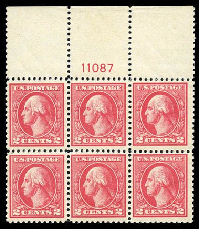 US Stamp Price Scott Catalogue #527: 2c 1920 Washington Offset Perf 11. Matthew Bennett International, Mar 2012, Sale 344, Lot 4642