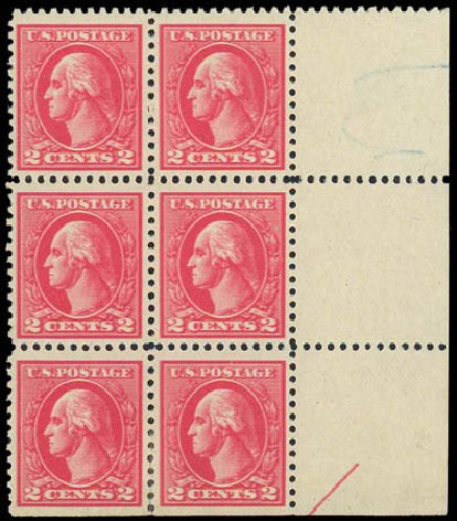 US Stamp Values Scott Catalogue #528 - 1920 2c Washington Offset Perf 11. Daniel Kelleher Auctions, Jul 2011, Sale 625, Lot 1030