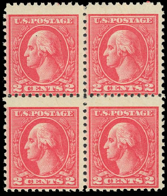 Values of US Stamp Scott Catalog # 528 - 1920 2c Washington Offset Perf 11. Daniel Kelleher Auctions, Apr 2012, Sale 629, Lot 383