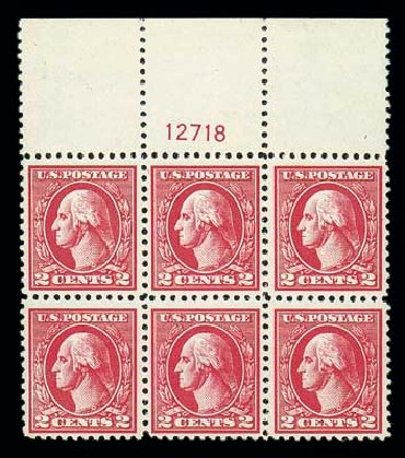 Values of US Stamps Scott Cat. # 528B - 1920 2c Washington Offset Perf 11. Matthew Bennett International, Jun 2007, Sale 319, Lot 1491