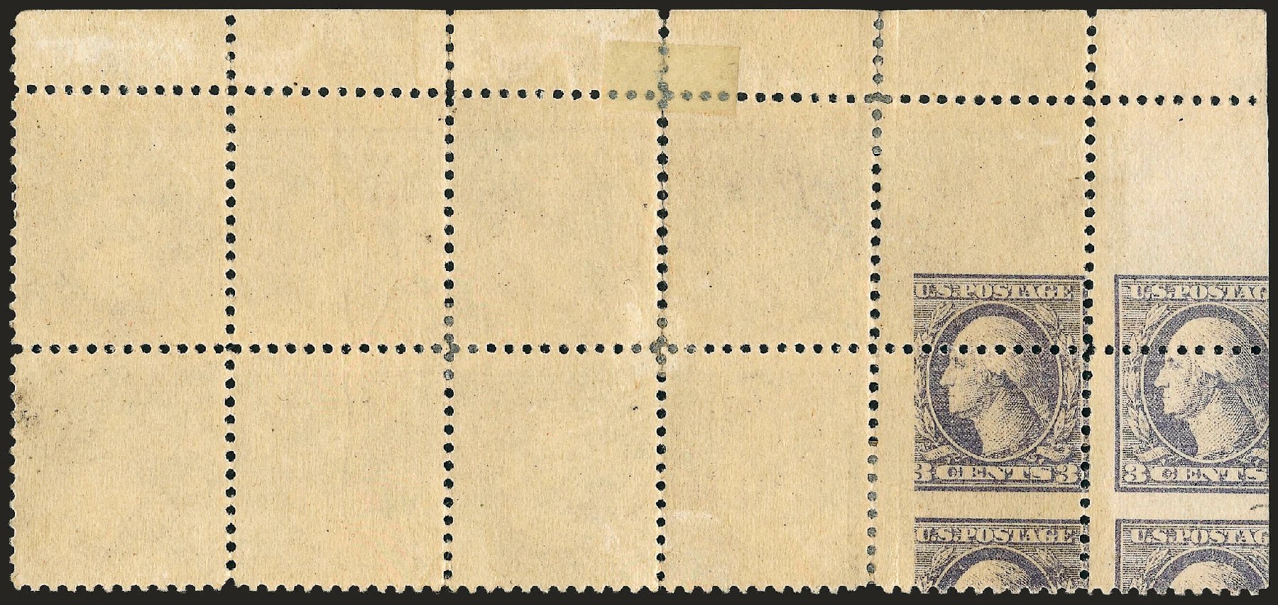 US Stamps Value Scott Catalog #529: 1918 3c Washington Offset Perf 11. Robert Siegel Auction Galleries, Dec 2008, Sale 967, Lot 4897