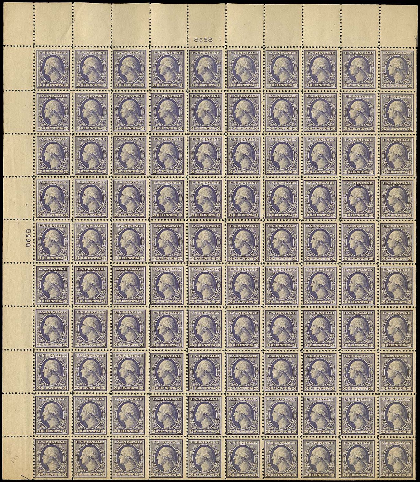Costs of US Stamp Scott Catalog # 529 - 1918 3c Washington Offset Perf 11. Regency-Superior, Aug 2015, Sale 112, Lot 1482