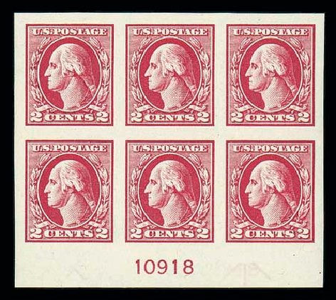 Values of US Stamp Scott #532: 2c 1920 Washington Offset Imperf. Matthew Bennett International, Dec 2007, Sale 325, Lot 2197