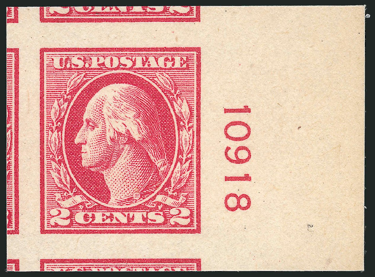 US Stamp Value Scott Cat. 532 - 1920 2c Washington Offset Imperf. Robert Siegel Auction Galleries, Oct 2011, Sale 1014, Lot 2028