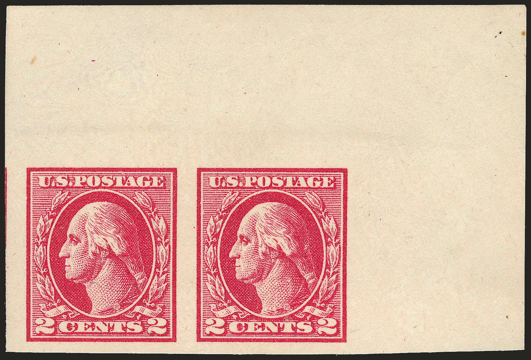 US Stamp Values Scott Catalogue 532: 1920 2c Washington Offset Imperf. Robert Siegel Auction Galleries, Sep 2009, Sale 968B, Lot 700