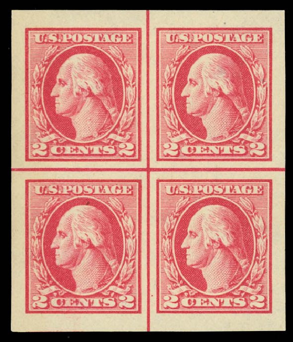 Prices of US Stamp Scott # 532 - 1920 2c Washington Offset Imperf. Daniel Kelleher Auctions, Jan 2012, Sale 628, Lot 544