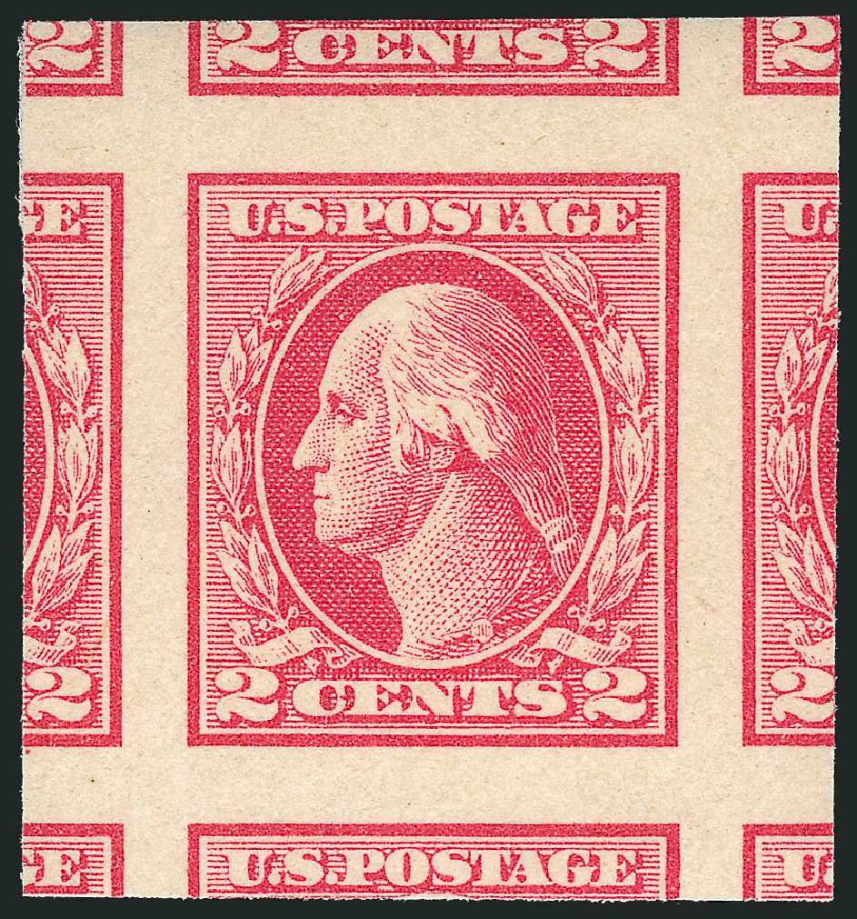 US Stamp Values Scott Catalogue #532: 2c 1920 Washington Offset Imperf. Robert Siegel Auction Galleries, Jun 2011, Sale 1011, Lot 785