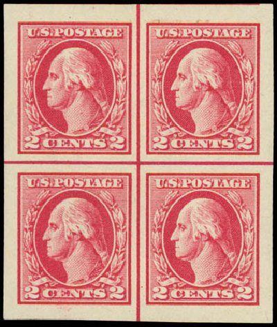 Value of US Stamp Scott Catalog # 532 - 2c 1920 Washington Offset Imperf. Daniel Kelleher Auctions, Jul 2011, Sale 625, Lot 1042