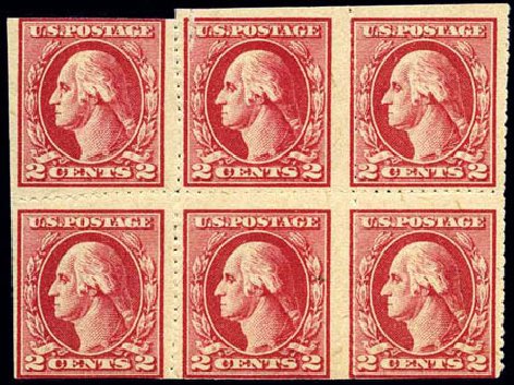 Value of US Stamps Scott Cat. # 532: 1920 2c Washington Offset Imperf. Harmer-Schau Auction Galleries, Aug 2011, Sale 90, Lot 1573