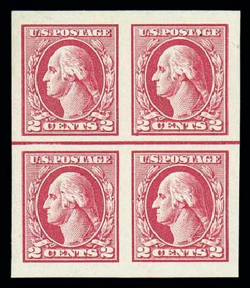 Prices of US Stamps Scott Catalog #532 - 1920 2c Washington Offset Imperf. Matthew Bennett International, Dec 2007, Sale 325, Lot 2196