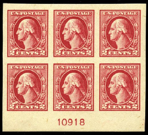 US Stamps Price Scott Catalog #532 - 1920 2c Washington Offset Imperf. Matthew Bennett International, Jun 2008, Sale 328, Lot 1026