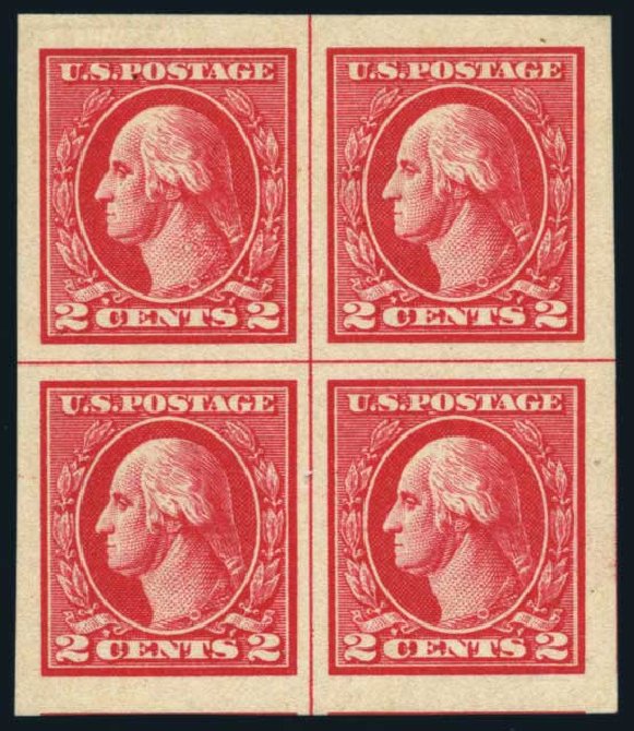 US Stamps Prices Scott Catalogue #533: 1920 2c Washington Offset Imperf. Harmer-Schau Auction Galleries, Aug 2014, Sale 102, Lot 2067