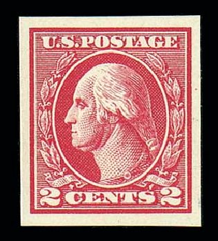 US Stamp Value Scott Cat. 533 - 2c 1920 Washington Offset Imperf. Matthew Bennett International, Dec 2007, Sale 325, Lot 2198