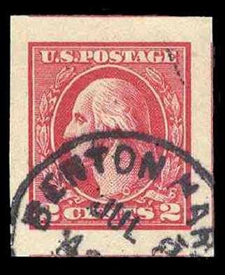 US Stamp Prices Scott 533: 1920 2c Washington Offset Imperf. Cherrystone Auctions, Jun 2009, Sale 200906, Lot 210