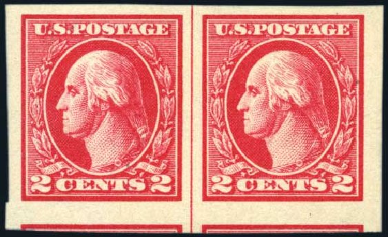 Value of US Stamp Scott #533 - 1920 2c Washington Offset Imperf. Harmer-Schau Auction Galleries, Jun 2008, Sale 78, Lot 1620