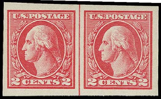 Value of US Stamp Scott Catalog # 533: 1920 2c Washington Offset Imperf. H.R. Harmer, Jun 2013, Sale 3003, Lot 1380
