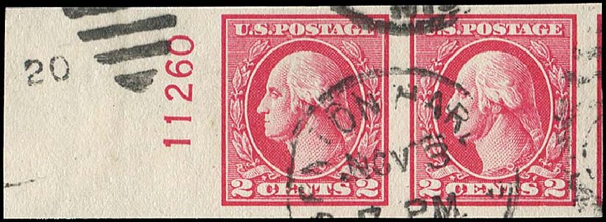 Cost of US Stamp Scott Catalog # 533: 1920 2c Washington Offset Imperf. Regency-Superior, Nov 2014, Sale 108, Lot 940