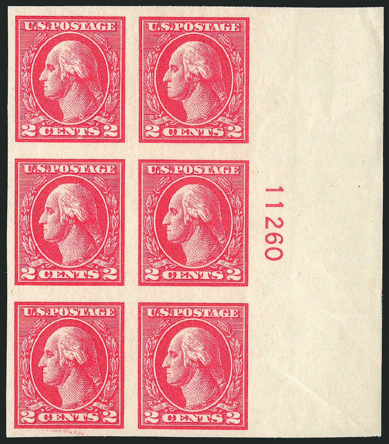 Value of US Stamps Scott Cat. 533: 1920 2c Washington Offset Imperf. Robert Siegel Auction Galleries, Jul 2014, Sale 1077, Lot 311