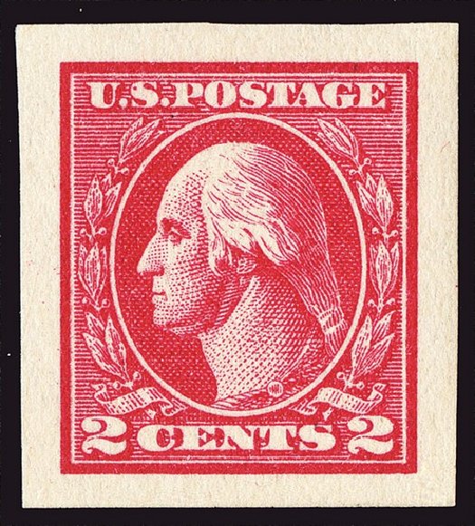Values of US Stamps Scott Catalog #533 - 2c 1920 Washington Offset Imperf. Spink Shreves Galleries, Jan 2014, Sale 146, Lot 441