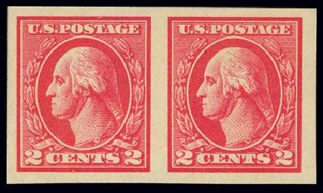 Prices of US Stamps Scott Catalogue 533: 2c 1920 Washington Offset Imperf. Daniel Kelleher Auctions, Feb 2013, Sale 634, Lot 314