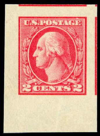 Costs of US Stamps Scott # 533: 1920 2c Washington Offset Imperf. Daniel Kelleher Auctions, Sep 2013, Sale 639, Lot 3644