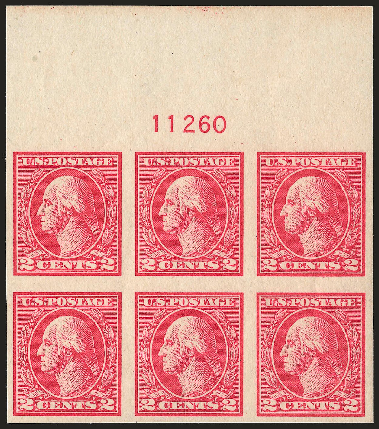 Prices of US Stamp Scott Catalogue 533: 1920 2c Washington Offset Imperf. Robert Siegel Auction Galleries, Sep 2009, Sale 976, Lot 2124