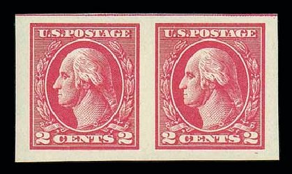 Value of US Stamps Scott Catalog 533: 1920 2c Washington Offset Imperf. Matthew Bennett International, Jun 2007, Sale 319, Lot 1492