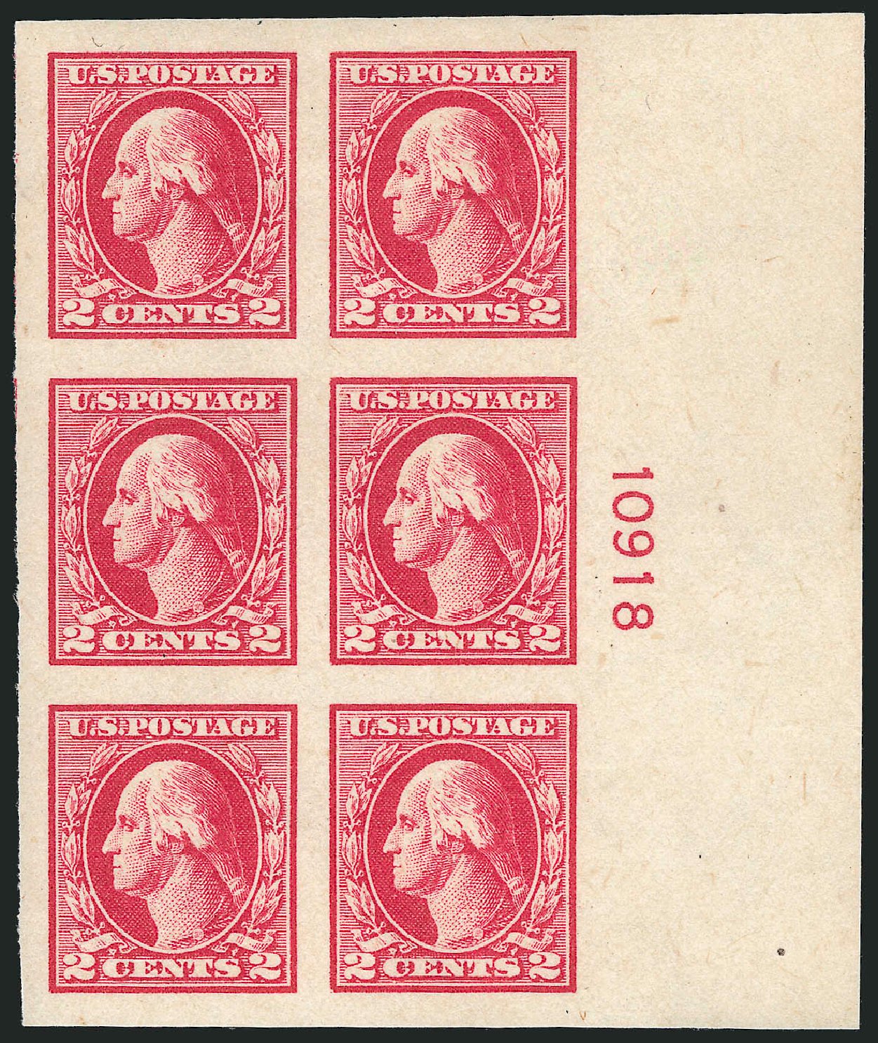 Values of US Stamps Scott Catalogue # 533 - 2c 1920 Washington Offset Imperf. Robert Siegel Auction Galleries, Mar 2013, Sale 1040, Lot 1932